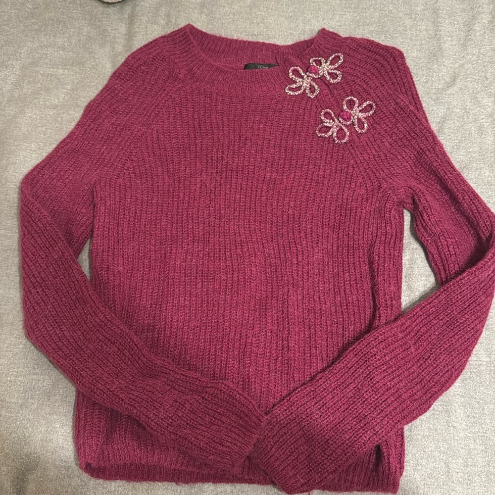 J crew embellished sweater